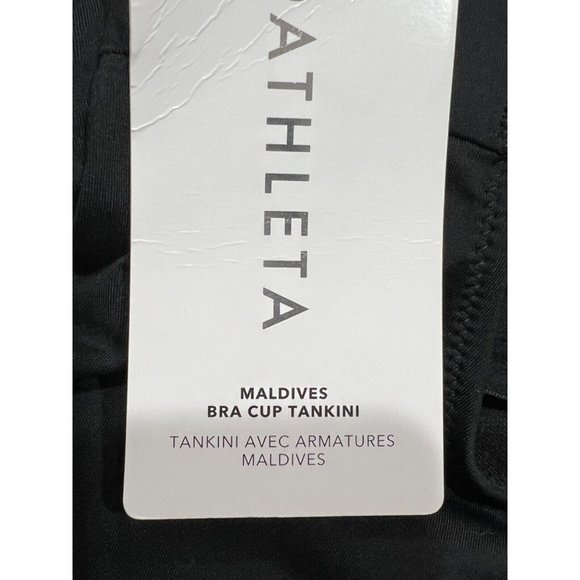 NWT ATHLETA Maldives Bra Cup Tankini Top 32D/DD Black - Picture 3 of 6